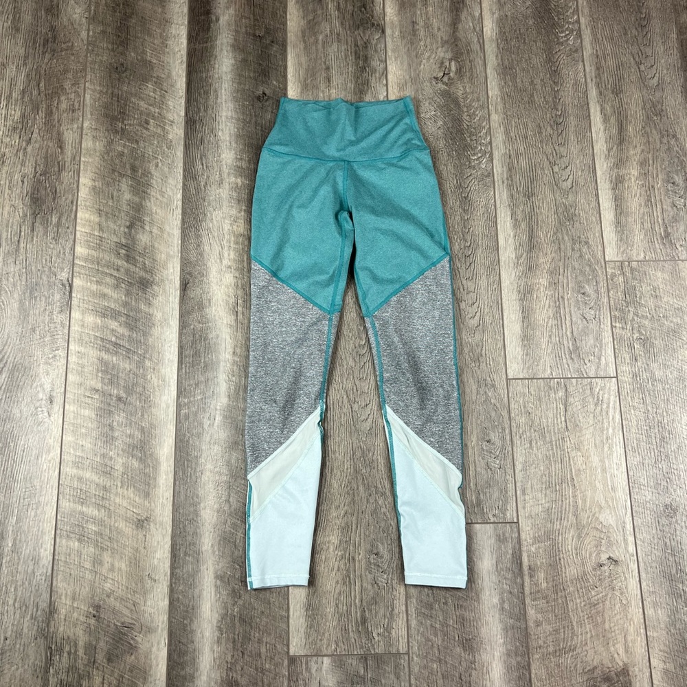 Aerie Teal Color Block Leggings